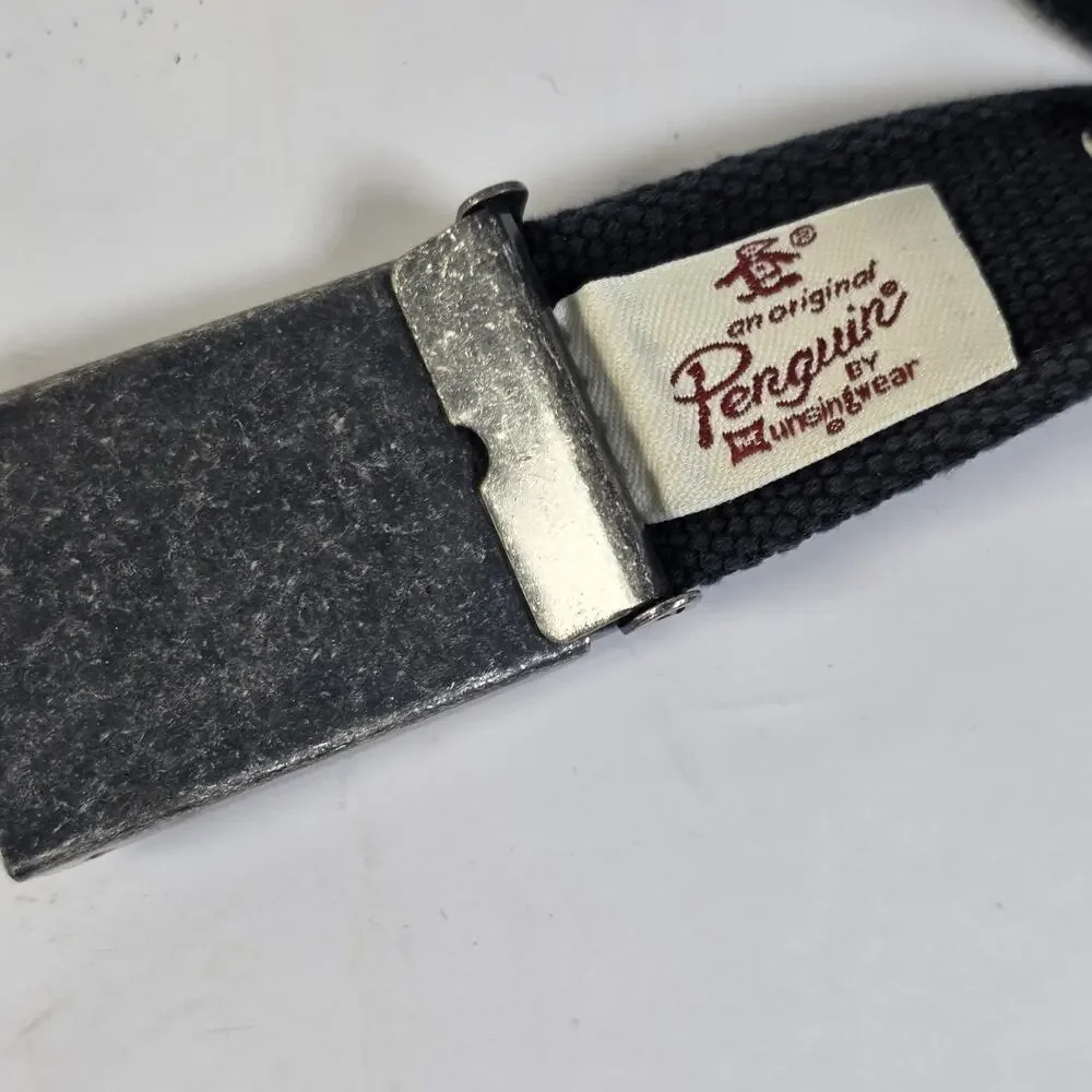 Original Penguin Munsingwear Mens Blue Canvas Web Belt 44